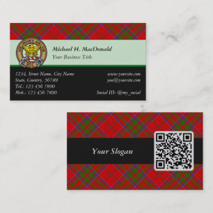 Klan MacDonald of Keppoch Tartan Affärskort Visitkort