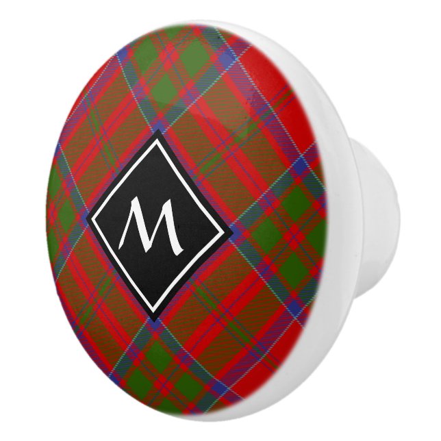 Klan MacDonald of Keppoch Tartan Ceramic Knob Knopp (Höger)