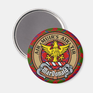 Klan MacDonald of Keppoch Vapensköld över Tartan Magnet