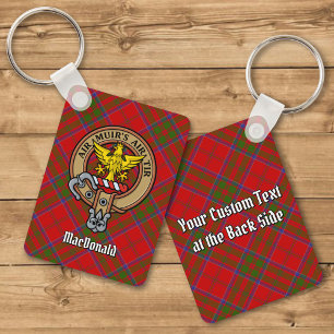 Klan MacDonald of Keppoch Vapensköld över Tartan Nyckelring