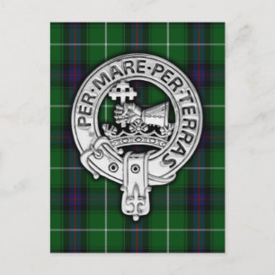 Klan MacDonald of the Isles Vapensköld & Tartan Vykort