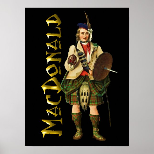 Klan MacDonald Scottish Highland Dream Poster (Framsidan)