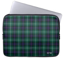 Klan MacDonald Tartan Blue & Grönt Play Monogram