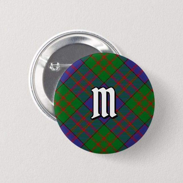 Klan MacDonald Tartan Button Knapp (Framsida & baksida)