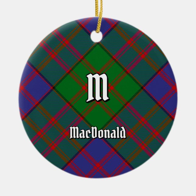 Klan MacDonald Tartan Ceramic Ornament (Framsidan)