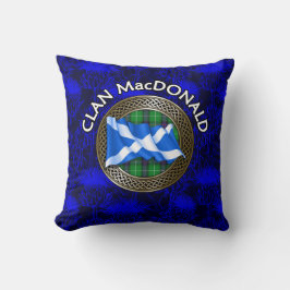 Klan MacDonald Tartan & Flagga Kudde