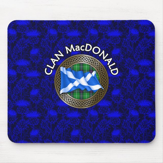 Klan MacDonald Tartan & Flagga Musmatta (Framsidan)