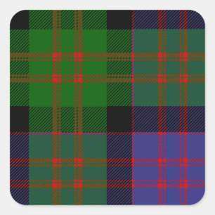 Klan MacDonald Tartan Fyrkantigt Klistermärke