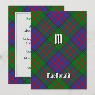 Klan MacDonald Tartan-inbjudan Inbjudningar