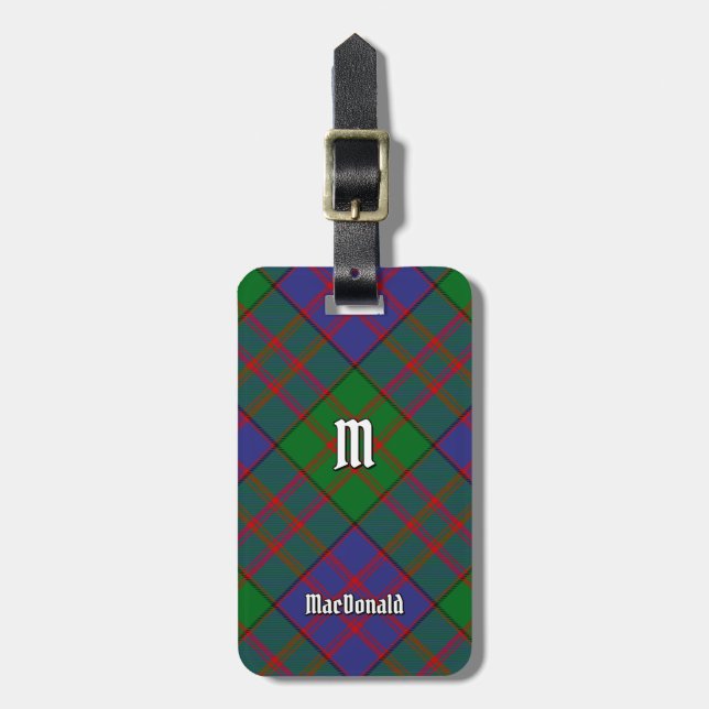 Klan MacDonald Tartan Luggage Tag Bagagebricka (Vertikal Framsida)