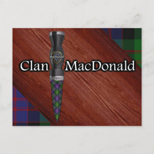 Klan MacDonald Tartan Sgian Dubh Blade Vykort