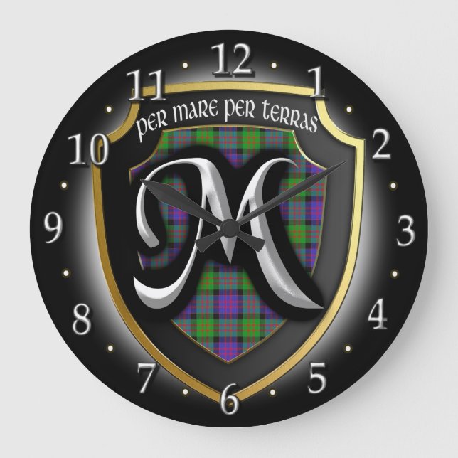 Klan MacDonald Tartan Ur Stor Klocka (Framsida)