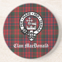 Klan MacDonald Vapensköld & Modern Tartan Underlägg