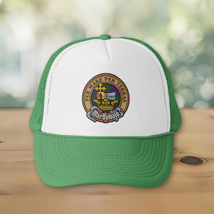 Klan MacDonald Vapensköld över Tartan Truckerkeps
