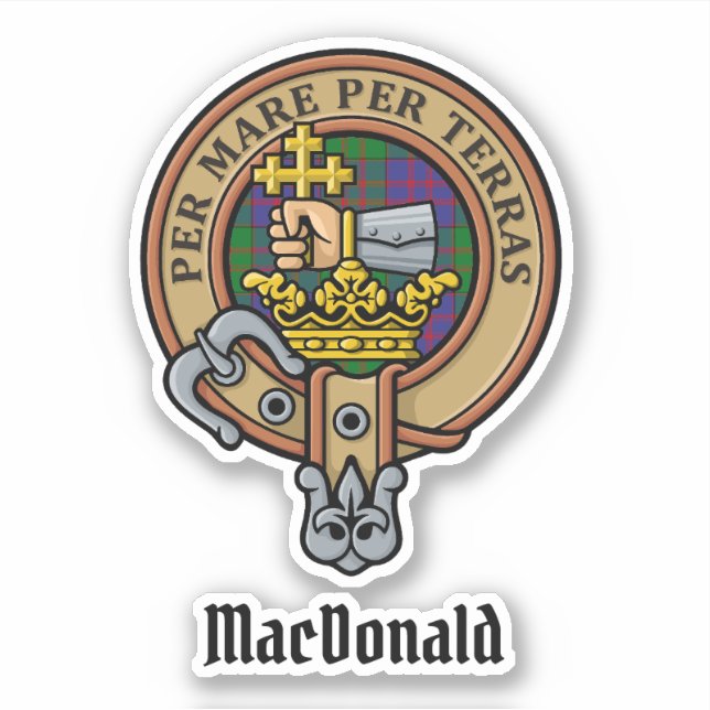 Klan MacDonald Vapensköld Sticker Klistermärken (Framsida)