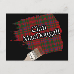 Klan MacDougall Scottish Tartan Paint Brush Vykort