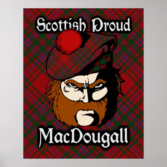 Klan MacDougall Scottish Tartan Poster (Framsidan)