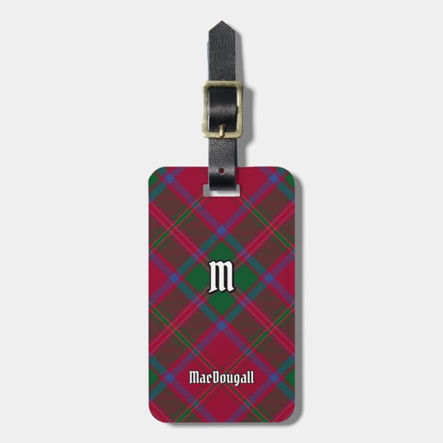 Klan MacDougall Tartan Bagagebricka (Vertikal Framsida)