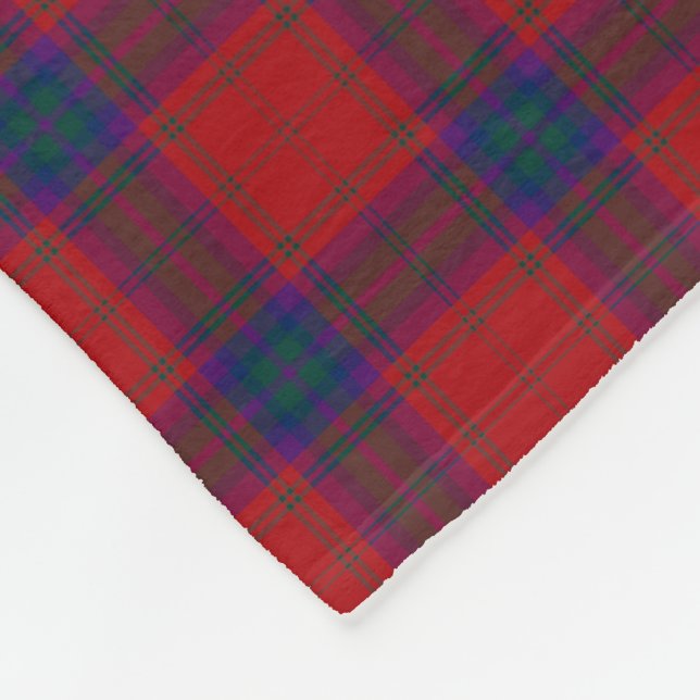 Klan MacDougall Tartan Scottish Red Play Fleecefilt (Hörn)