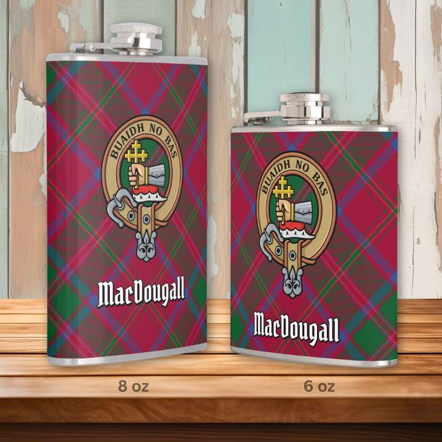 Klan MacDougall-Vapensköld över Tartan Fickplunta (Skapare uppladdad)