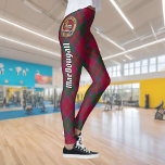 Klan MacDougall-Vapensköld över Tartan Leggings<br><div class="desc">Klan MacDougall-vapensköldens märke omgivet av ett band och ett låsbeslag över tartanbakgrunden. Anpassningsbar.</div>