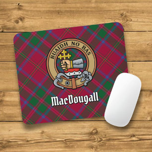 Klan MacDougall-Vapensköld över Tartan Musmatta
