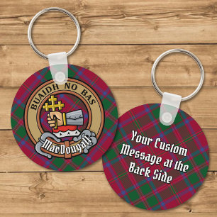 Klan MacDougall-Vapensköld över Tartan Nyckelring
