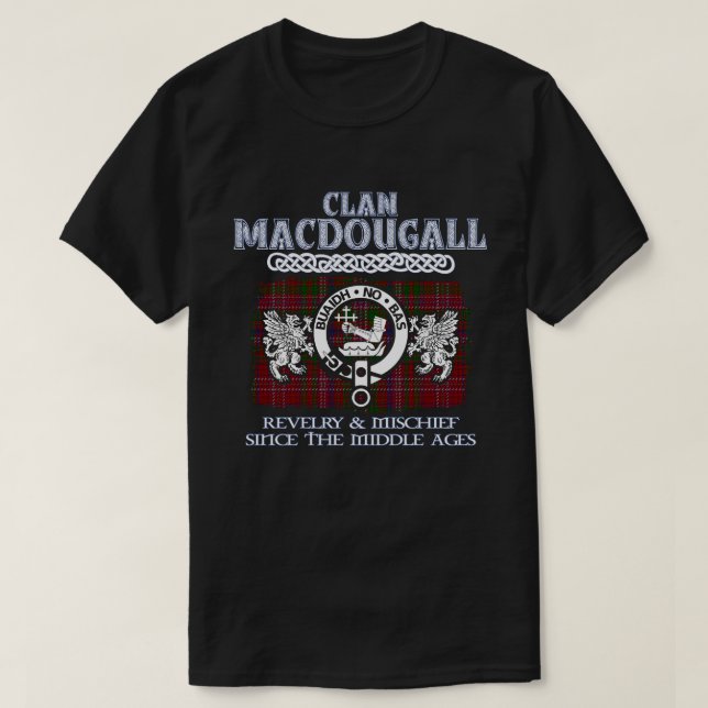 Klan MacDougall vapensköld Scottish klans Scottish T Shirt (Design framsida)