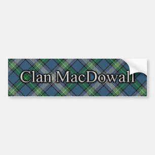 Klan MacDowall Scottish Tartan Bumper Sticker Bildekal