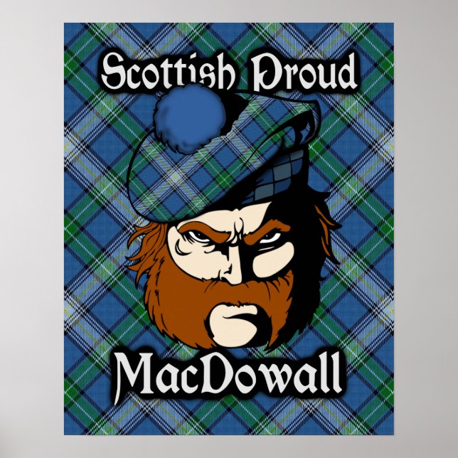 Klan MacDowall Scottish Tartan Poster (Framsidan)