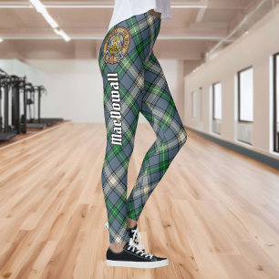 Klan MacDowall Vapensköld över Tartan Leggings