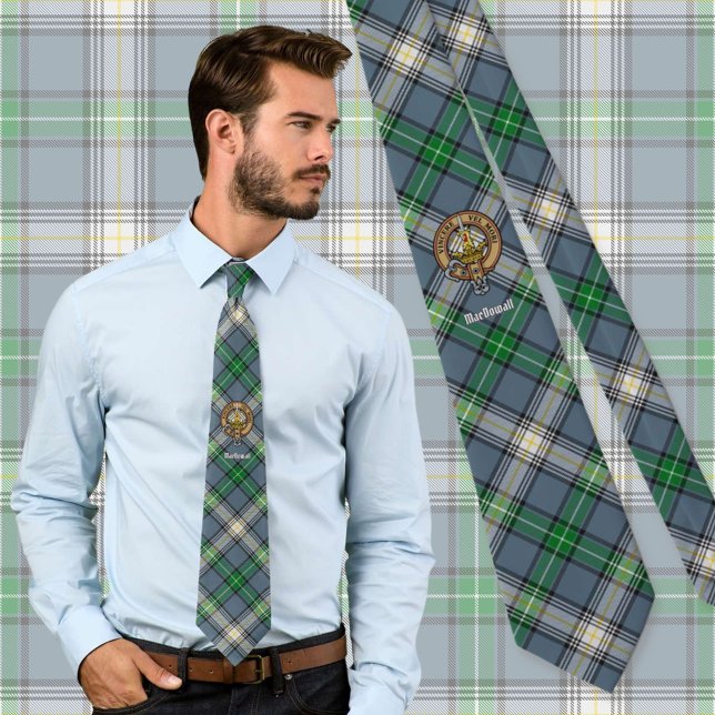 Klan MacDowall Vapensköld över Tartan Slips (Skapare uppladdad)
