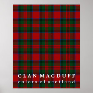Klan MacDuff Färg av Scotland Tartan Poster