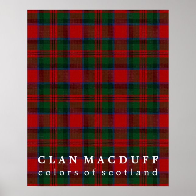 Klan MacDuff Färg av Scotland Tartan Poster (Framsidan)