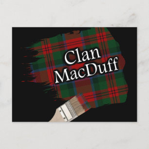 Klan MacDuff Scottish Tartan Paint Brush Vykort
