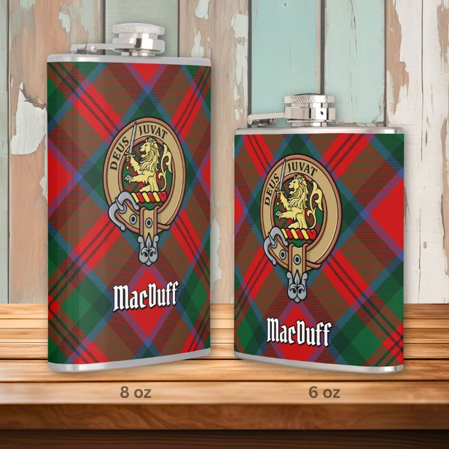 Klan MacDuff-Vapensköld över Tartan Fickplunta (Skapare uppladdad)