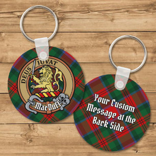 Klan MacDuff-Vapensköld över Tartan Nyckelring