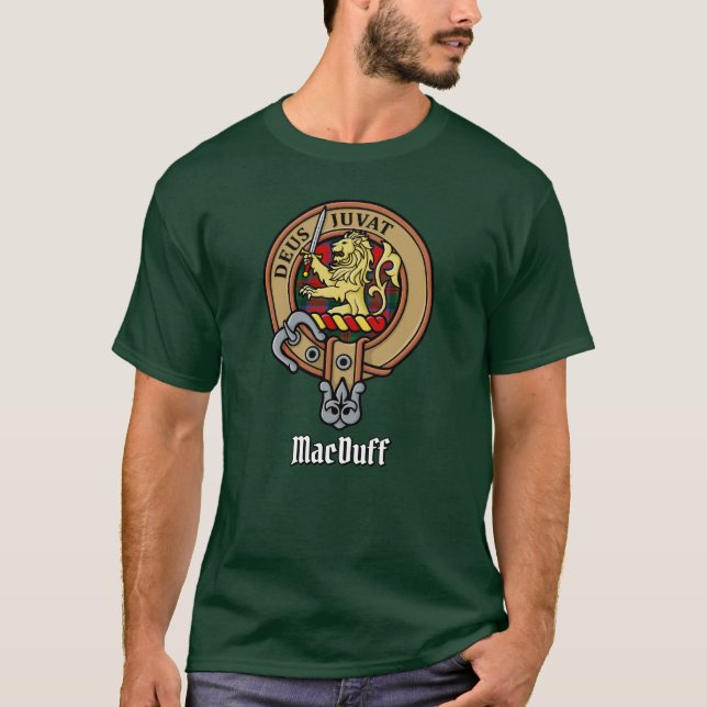 Klan MacDuff-Vapensköld över Tartan T Shirt (Framsida)