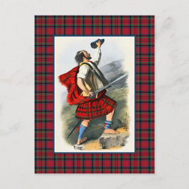 Klan MacDuff Vintage Illustration Tartan Ram Vykort