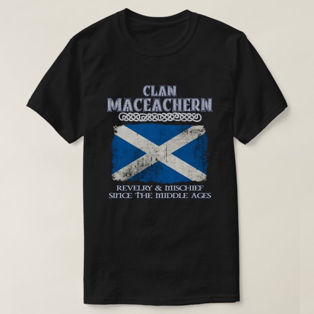 Klan MacEachern vapensköld Scottish klans Scottish T Shirt (Design framsida)