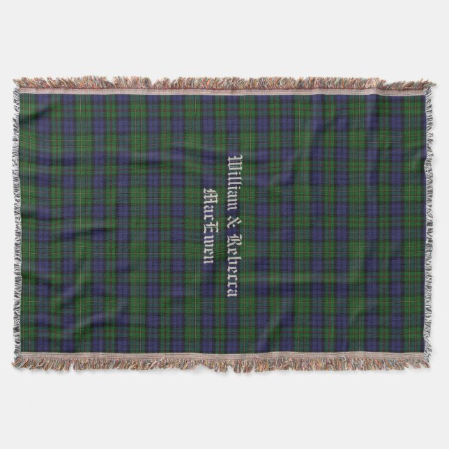 Klan MacEwen Tartan Play Anpassningsbar Throw Blan Mysfilt (Framsidan)