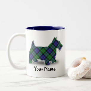 Klan MacEwen Tartan Scottish Terrier Två-Tonad Mugg