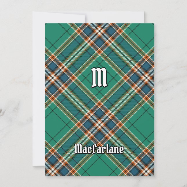 Klan MacFarlane Ancient Hunting Tartan Inbjudningar (Framsida)