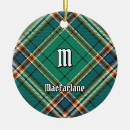 Klan MacFarlane Ancient Hunting Tartan Julgransprydnad Keramik