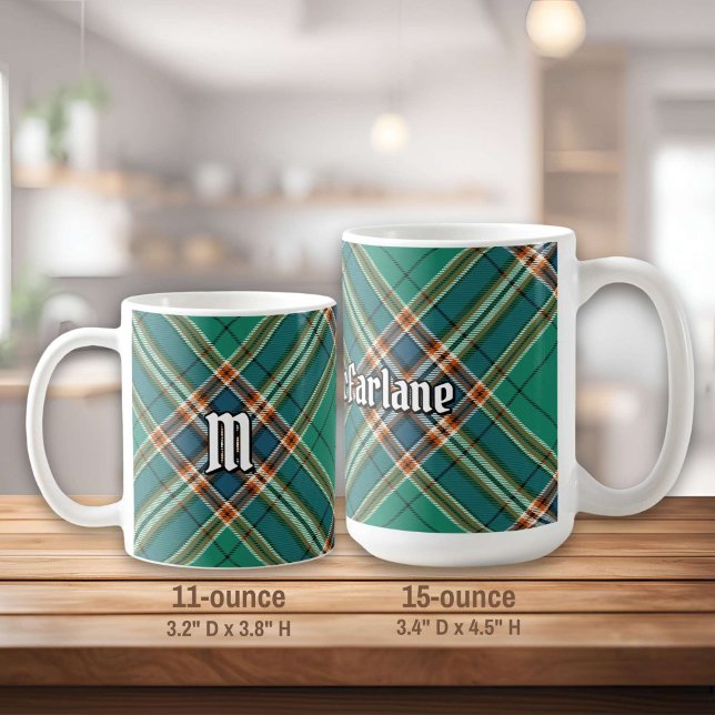 Klan MacFarlane Ancient Hunting Tartan Kaffemugg (Skapare uppladdad)