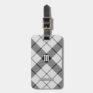 Klan MacFarlane Black och White Tartan Bagagebricka