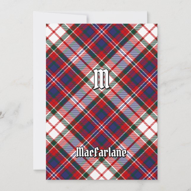 Klan MacFarlane Dress Tartan Inbjudningar (Framsida)