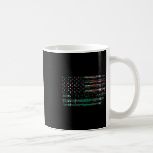 Klan Macfarlane Hunting Scottish Tartan Us Flagga  Kaffemugg (Höger)