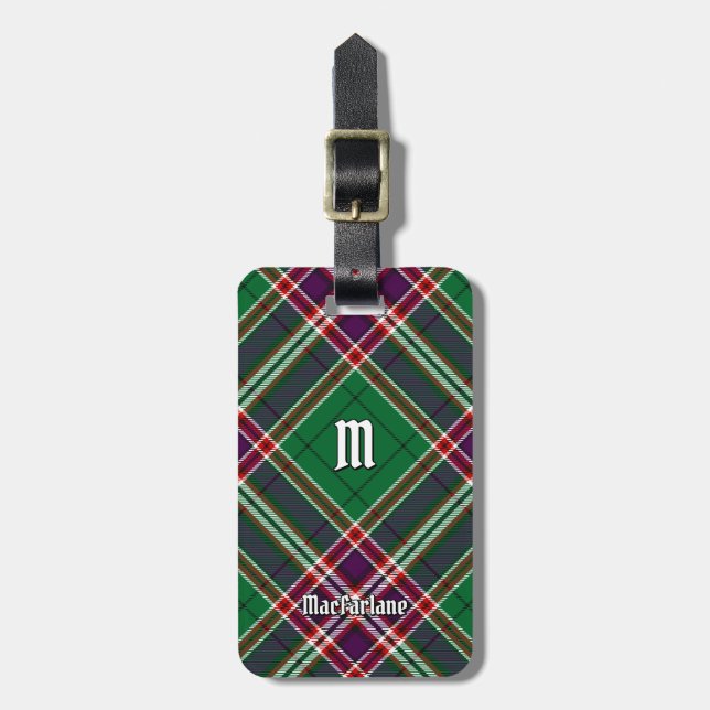 Klan MacFarlane Modern Hunting Tartan Bagagebricka (Vertikal Framsida)
