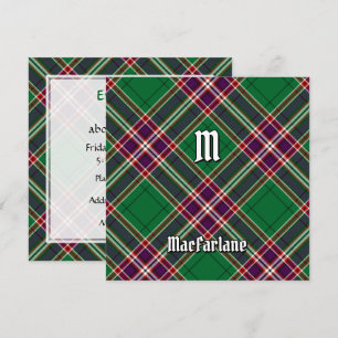 Klan MacFarlane Modern Hunting Tartan Inbjudningar